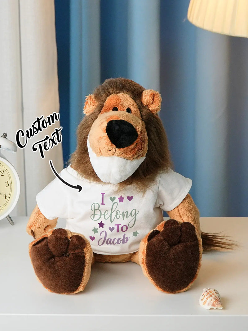 Personalized Animal Plush Stuffed Toy Birth Announcement Gift for Baby Shower