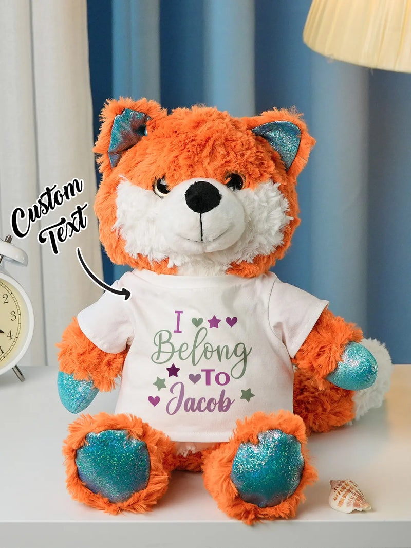 Personalized Animal Plush Stuffed Toy Birth Announcement Gift for Baby Shower