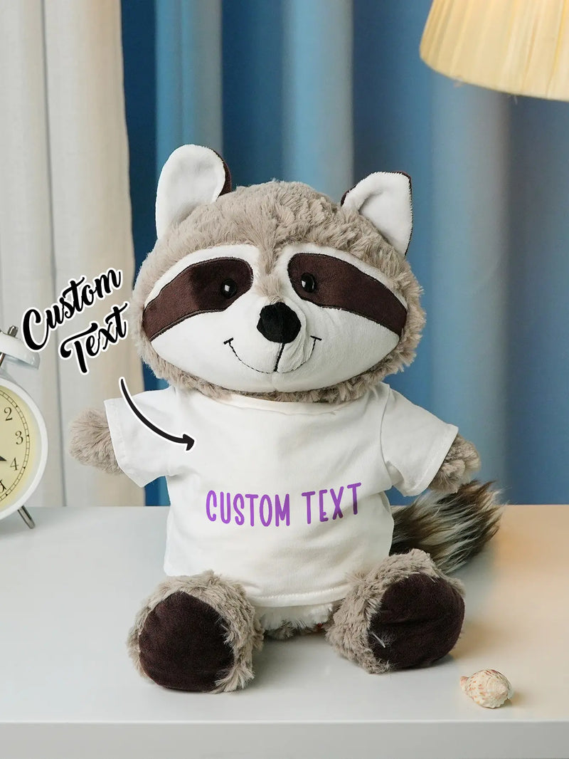 Personalized Animal Plush Stuffed Toy Birth Announcement Gift for Baby Shower