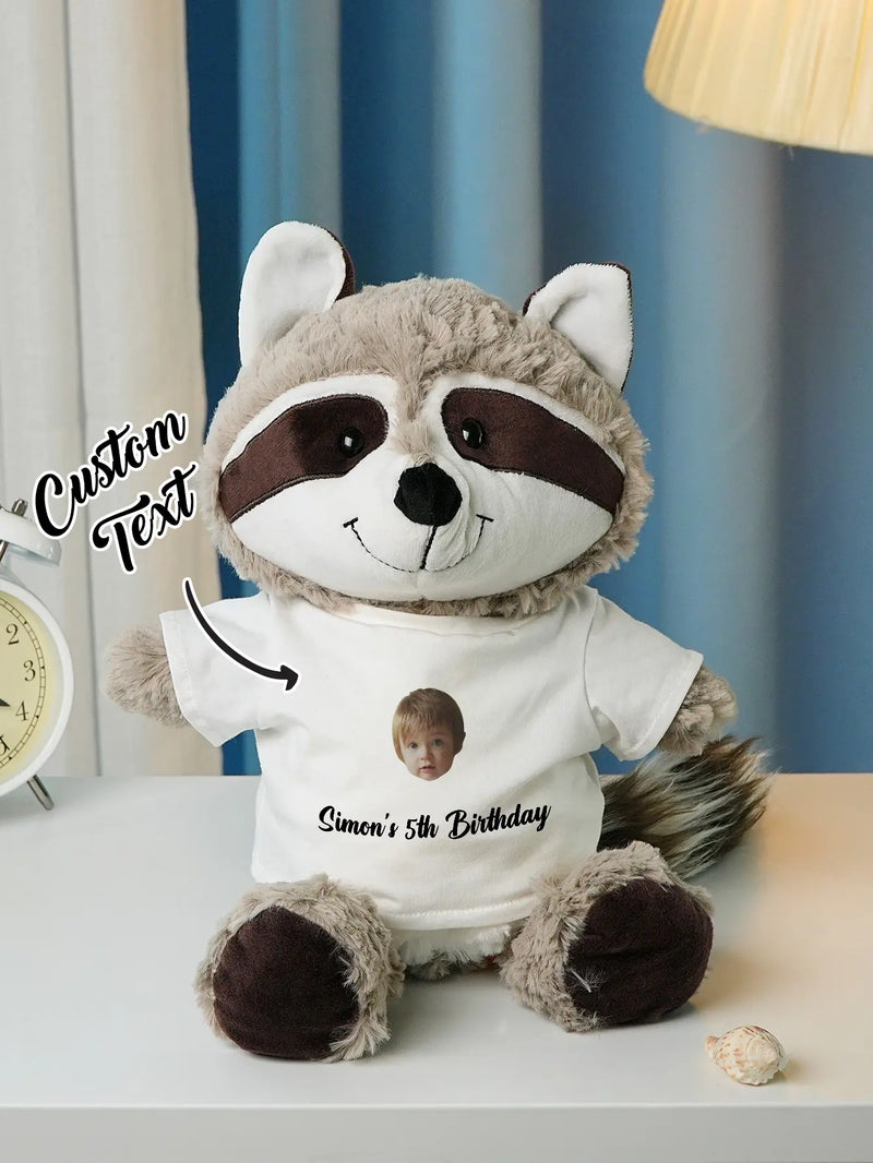 Personalized Animal Plush Stuffed Toy Birth Announcement Gift for Baby Shower