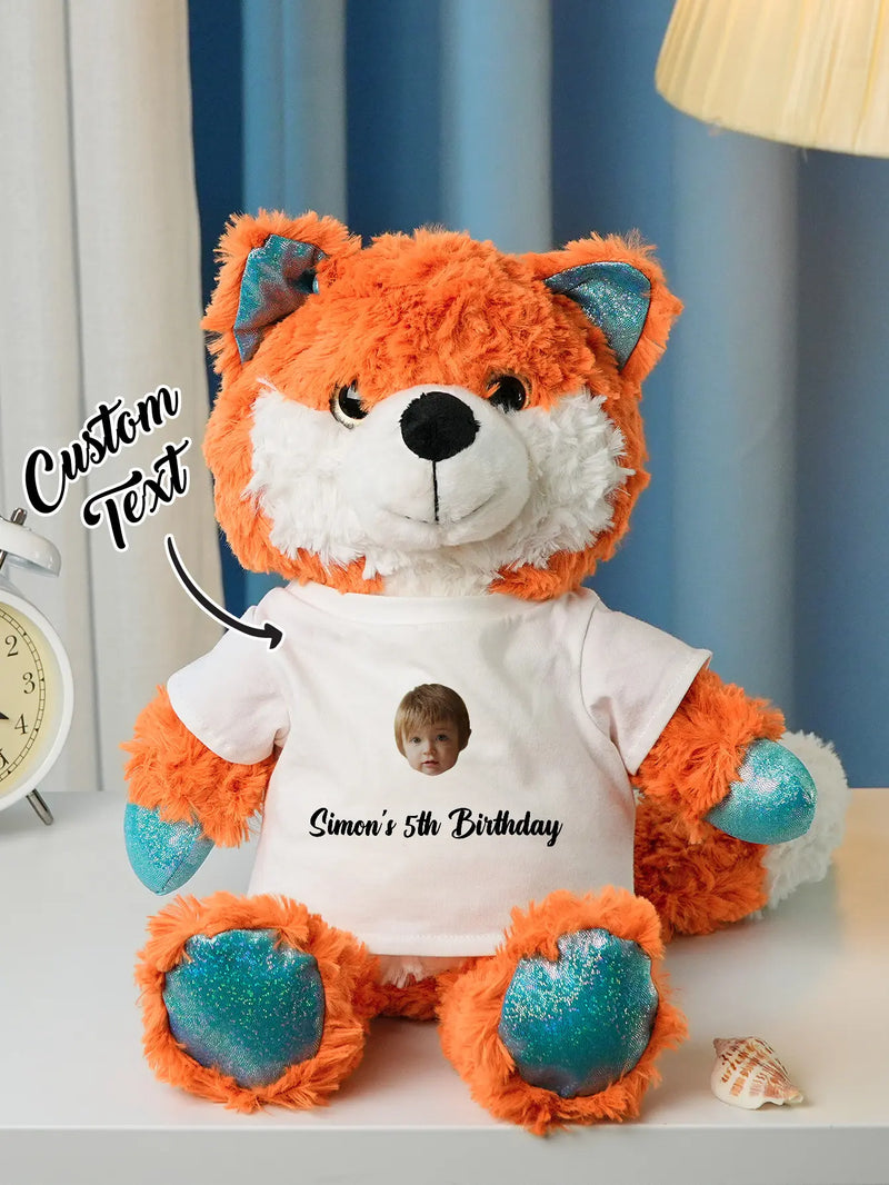 Personalized Animal Plush Stuffed Toy Birth Announcement Gift for Baby Shower