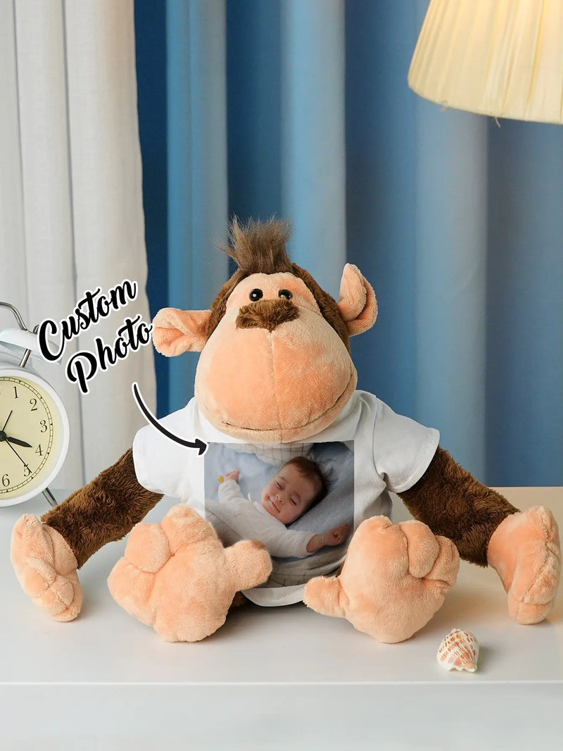 Personalized Animal Plush Stuffed Toy Birth Announcement Gift for Baby Shower