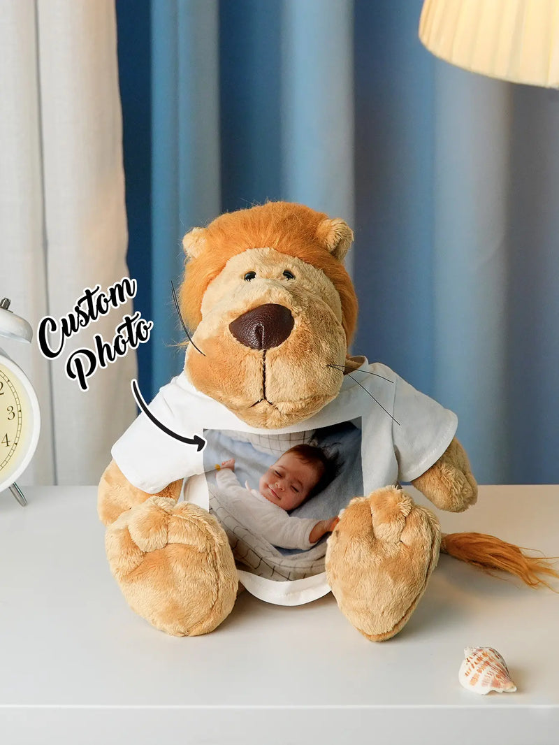 Personalized Animal Plush Stuffed Toy Birth Announcement Gift for Baby Shower