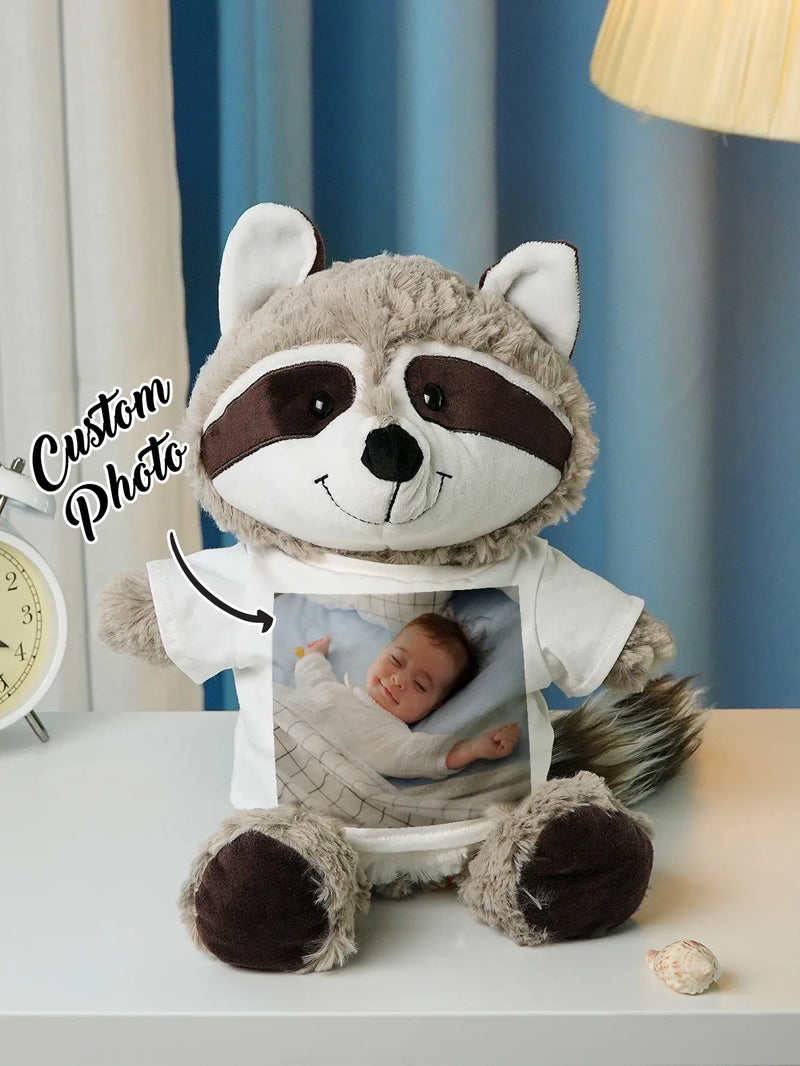 Personalized Animal Plush Stuffed Toy Birth Announcement Gift for Baby Shower