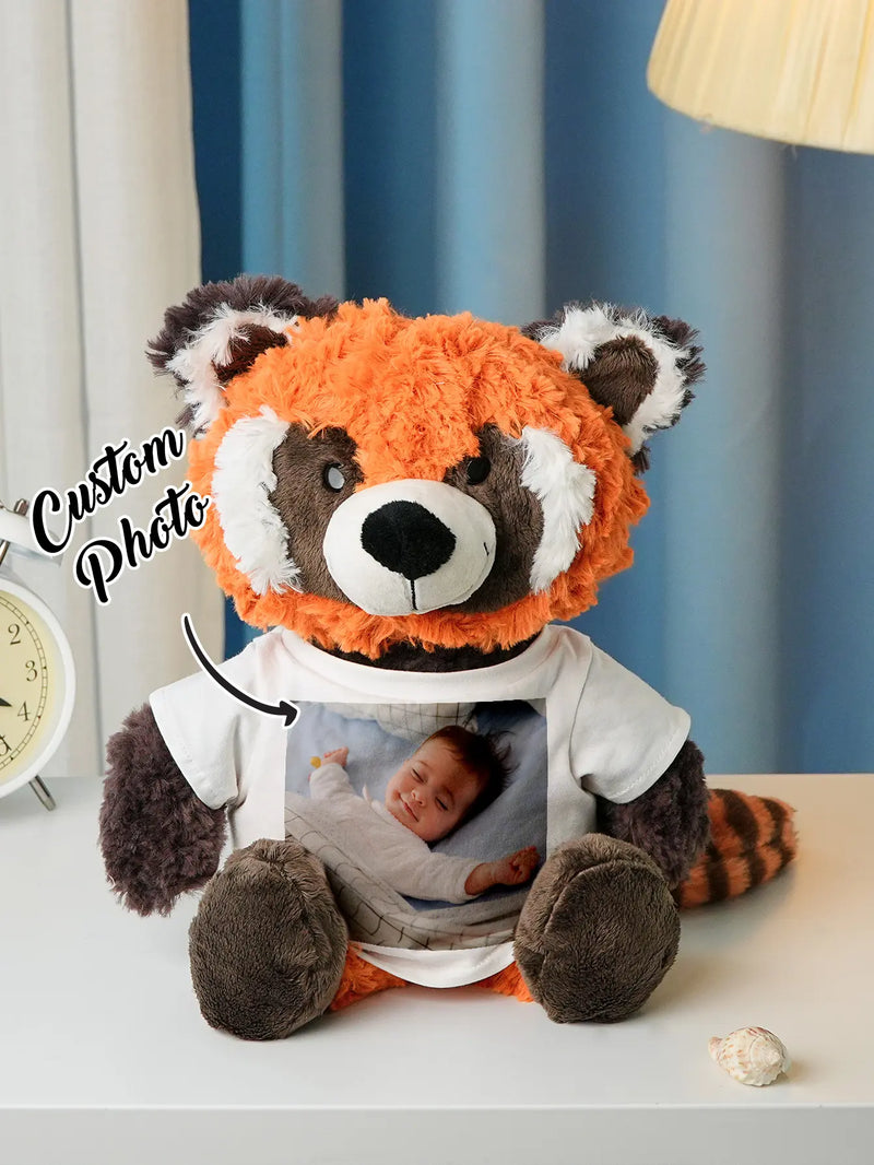 Personalized Animal Plush Stuffed Toy Birth Announcement Gift for Baby Shower