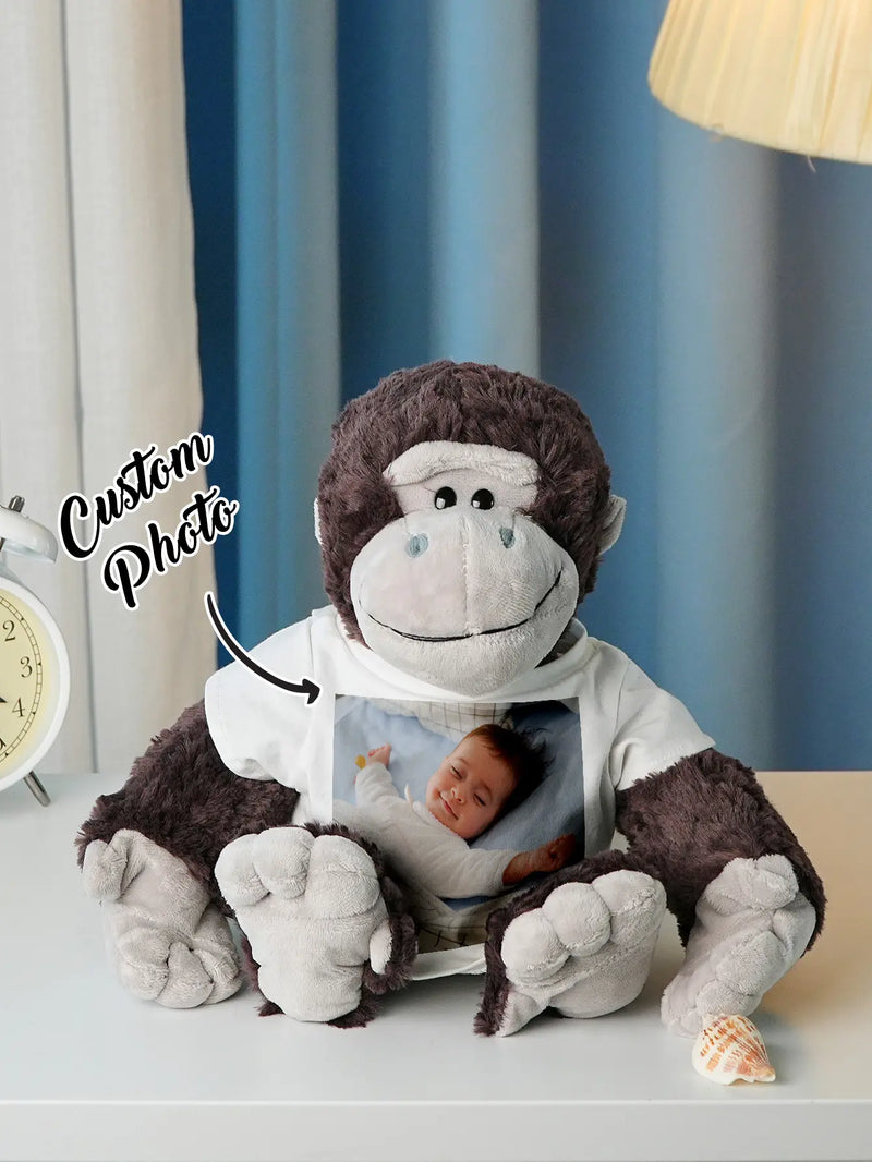 Personalized Animal Plush Stuffed Toy Birth Announcement Gift for Baby Shower