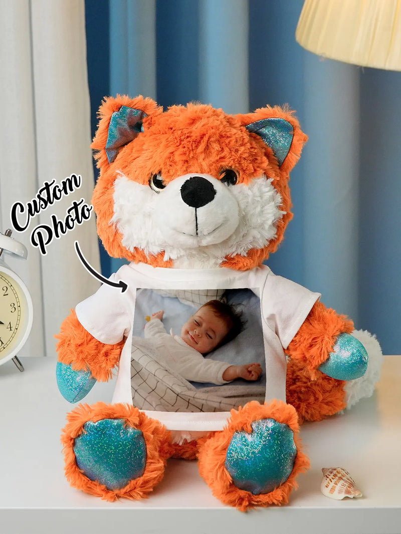 Personalized Animal Plush Stuffed Toy Birth Announcement Gift for Baby Shower