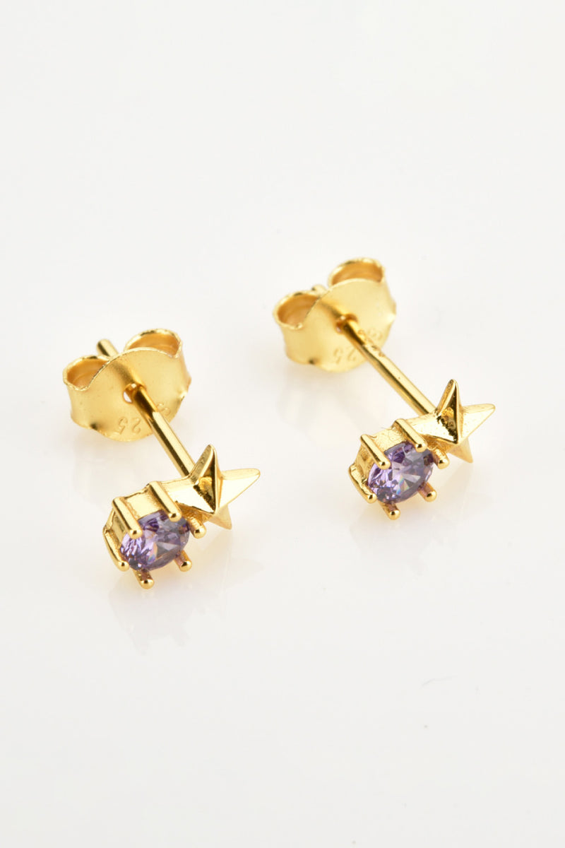 Zircon Star Stud Earrings