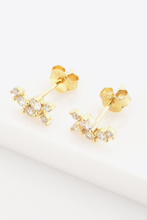 Zircon 925 Sterling Silver Stud Earrings