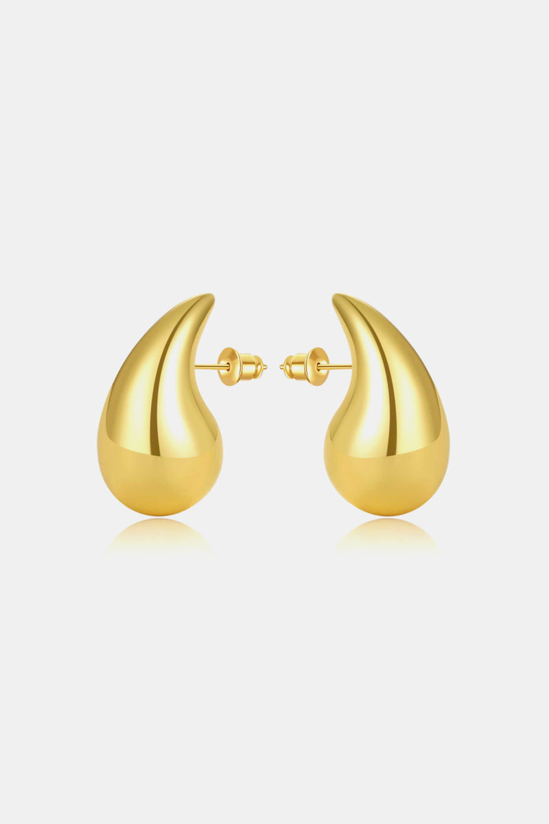 Water Drop Brass Earrings