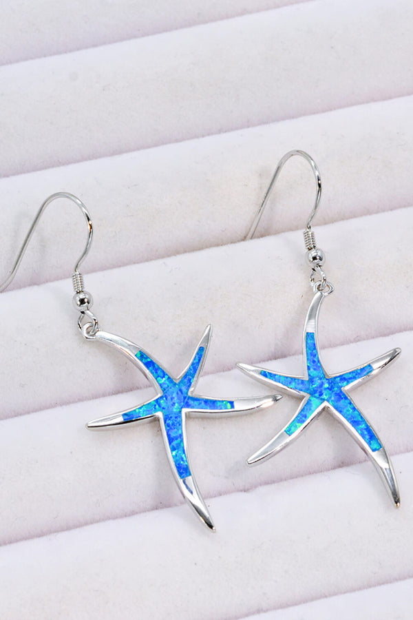 Opal Starfish Drop Earrings