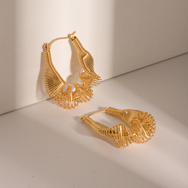 18K Gold-Plated Stainless Steel Earrings