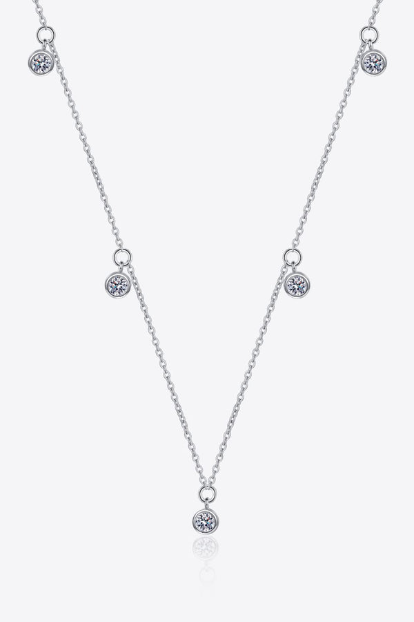 Moissanite Rhodium-Plated Necklace