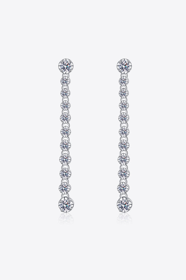 Adored 1.18 Carat Moissanite Long Earrings