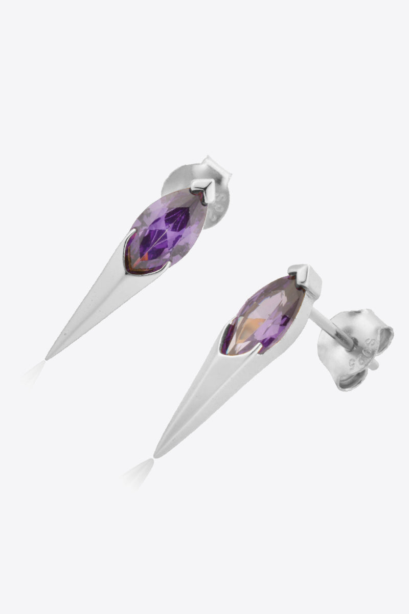 Zircon Decor 925 Sterling Silver Earrings