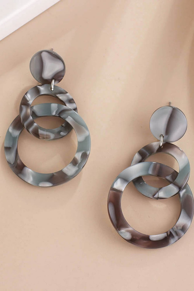 Acrylic Double-Hoop Earrings