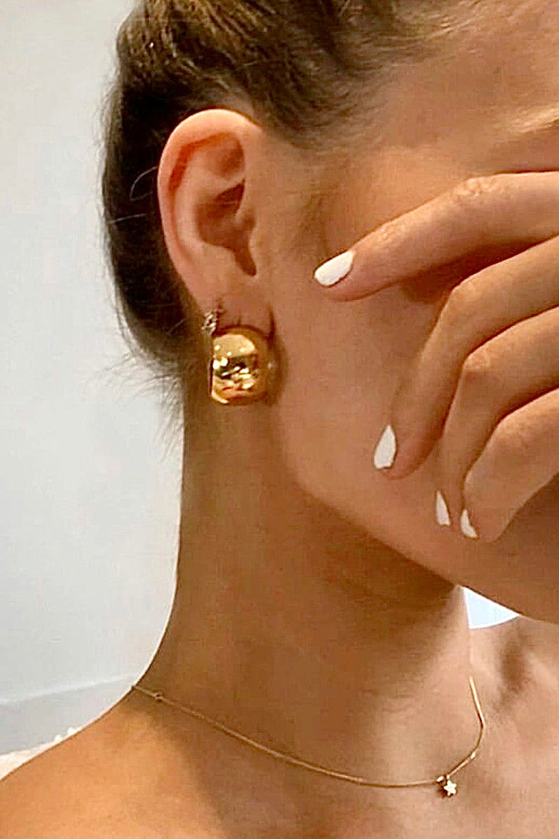 18K Gold Plated C-Hoop Earrings