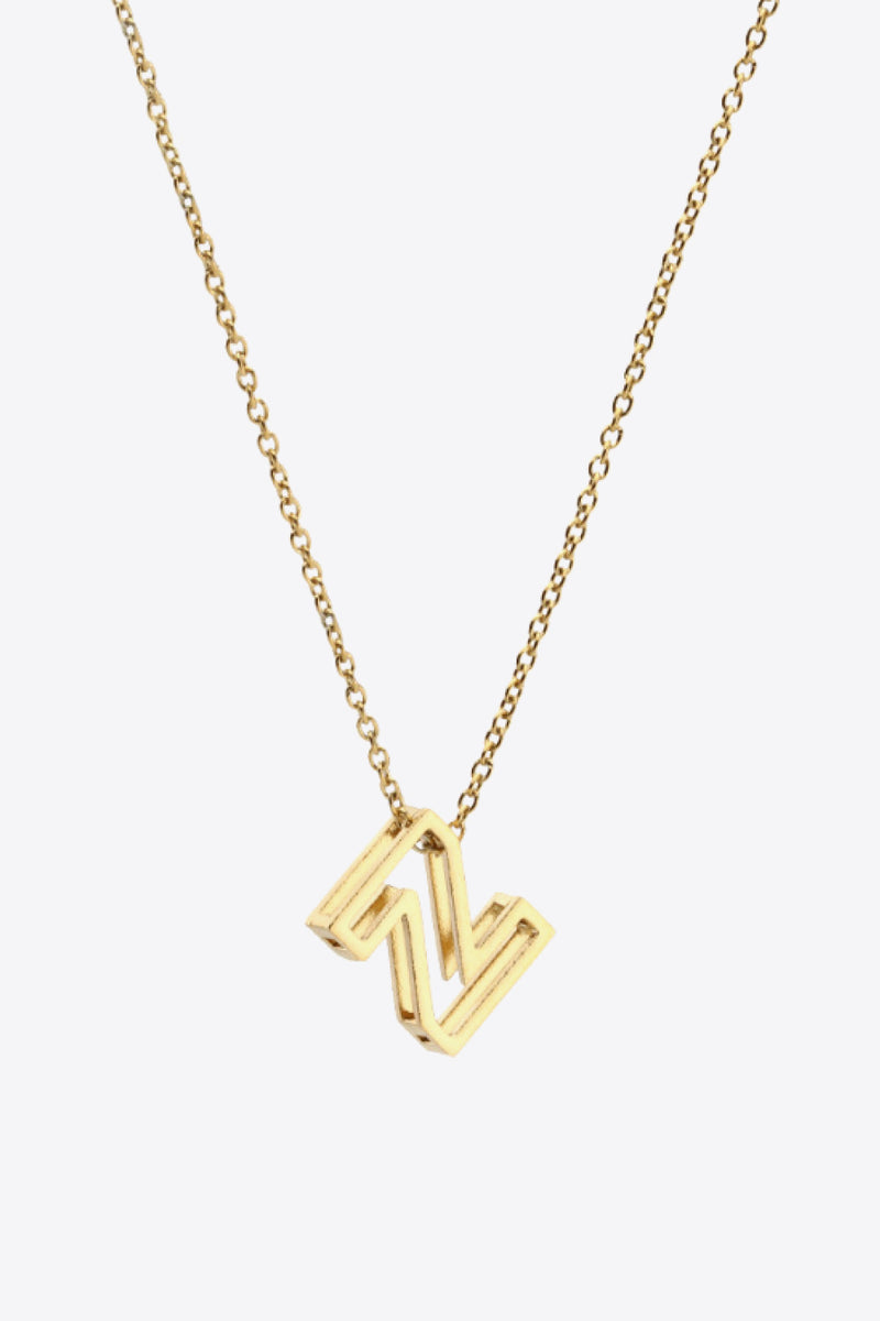 U to Z Letter Pendant Nekclace