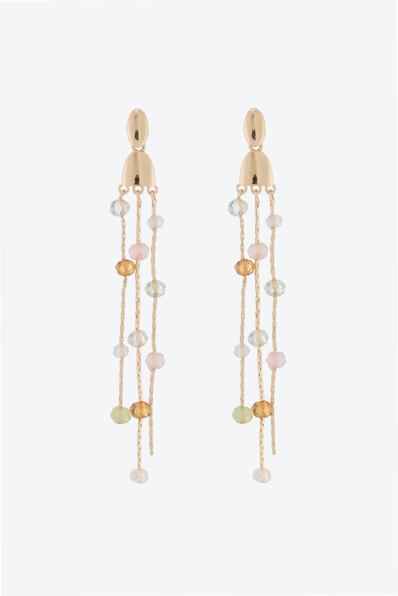 Beaded Long Chain Earrings