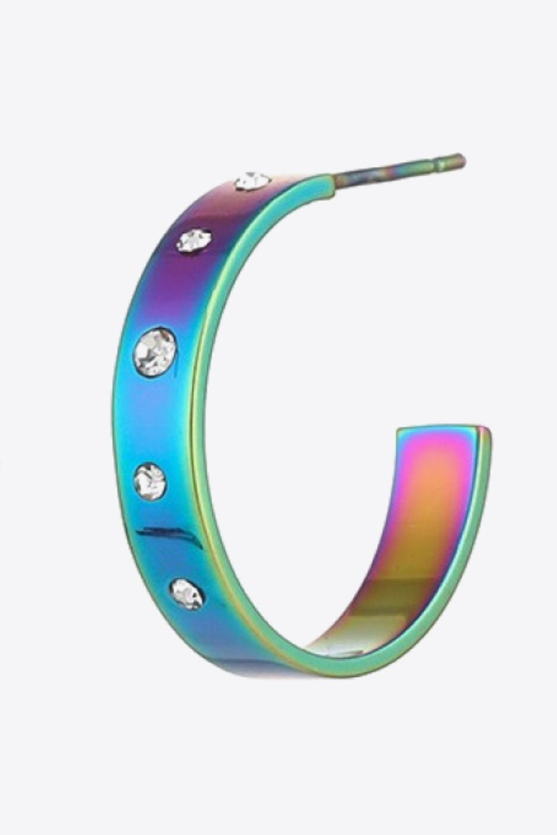 Multicolored C-Hoop Earrings