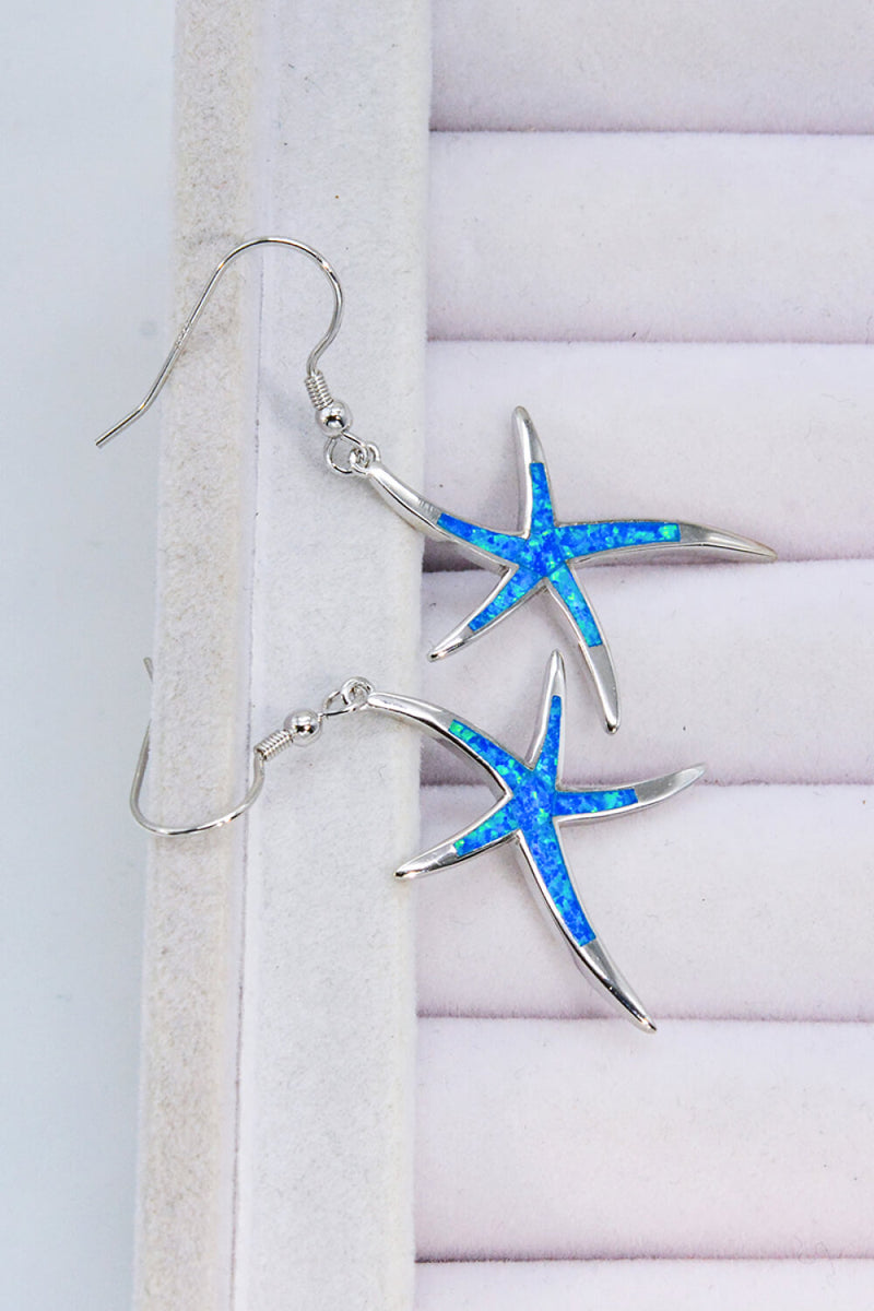 Opal Starfish Drop Earrings