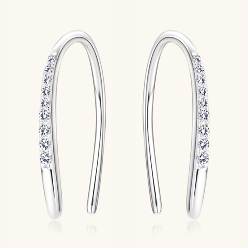 Moissanite 925 Sterling Silver U Shape Earrings