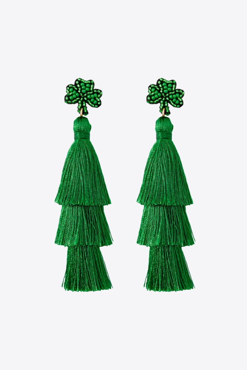 Shamrock Earrings with Tassel