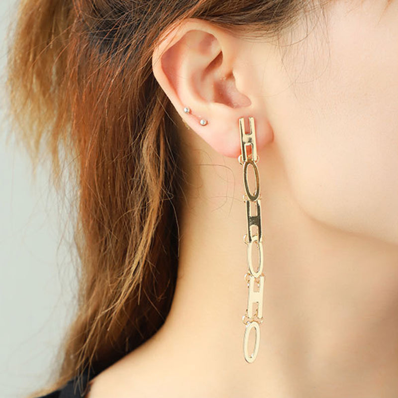 Gold-Plated Bar Earrings