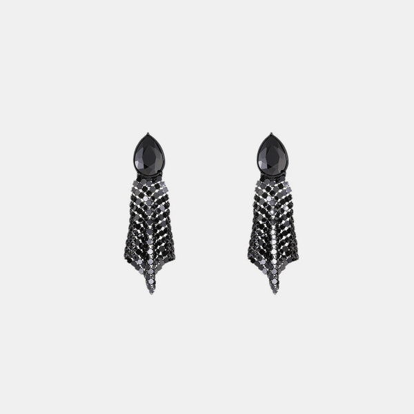 Geometric Zircon Alloy Earrings