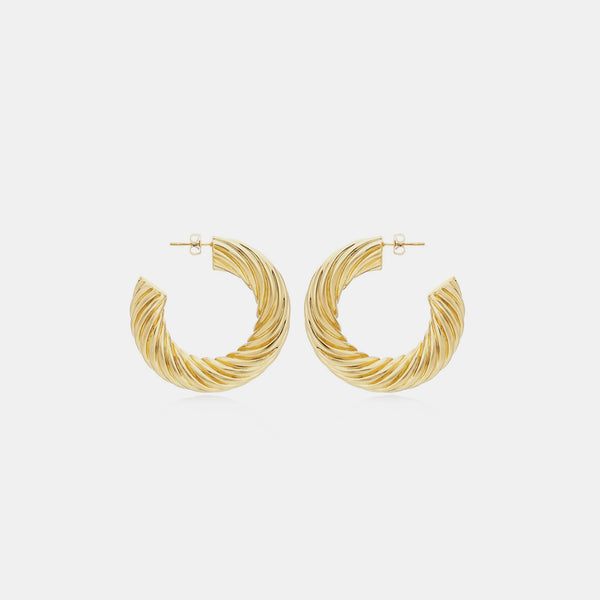 Gold-Plated C-Hoop Earrings