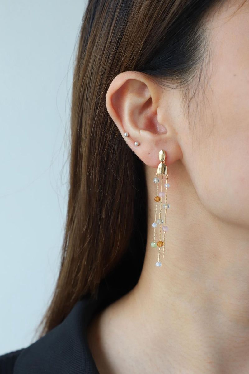 Beaded Long Chain Earrings