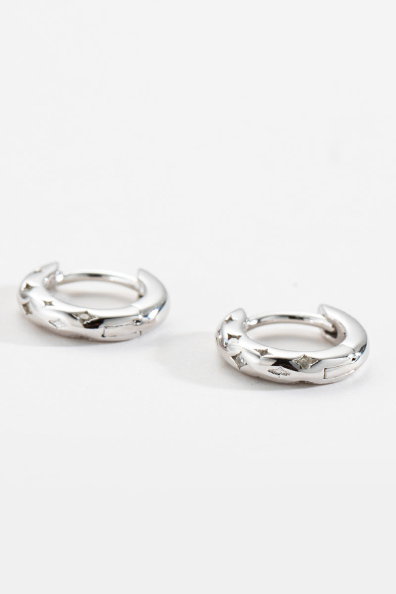 925 Sterling Silver Huggie Earrings