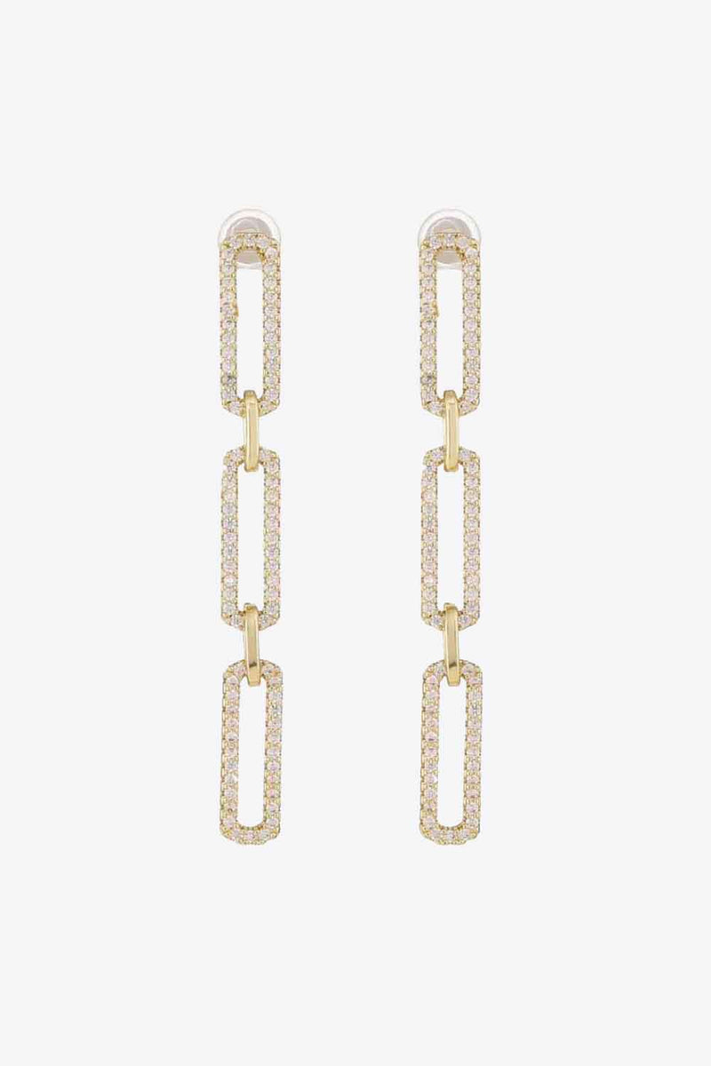 Rhinestone Chunky Chain Drop Earrings