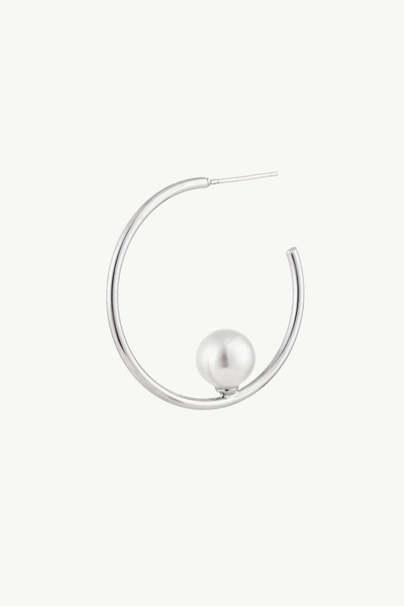 Pearl C-Hoop Earrings