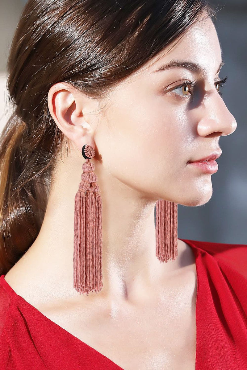 Beaded Tassel Earrings