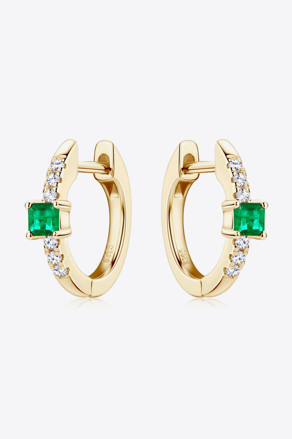 Lab-Grown Emerald Earrings