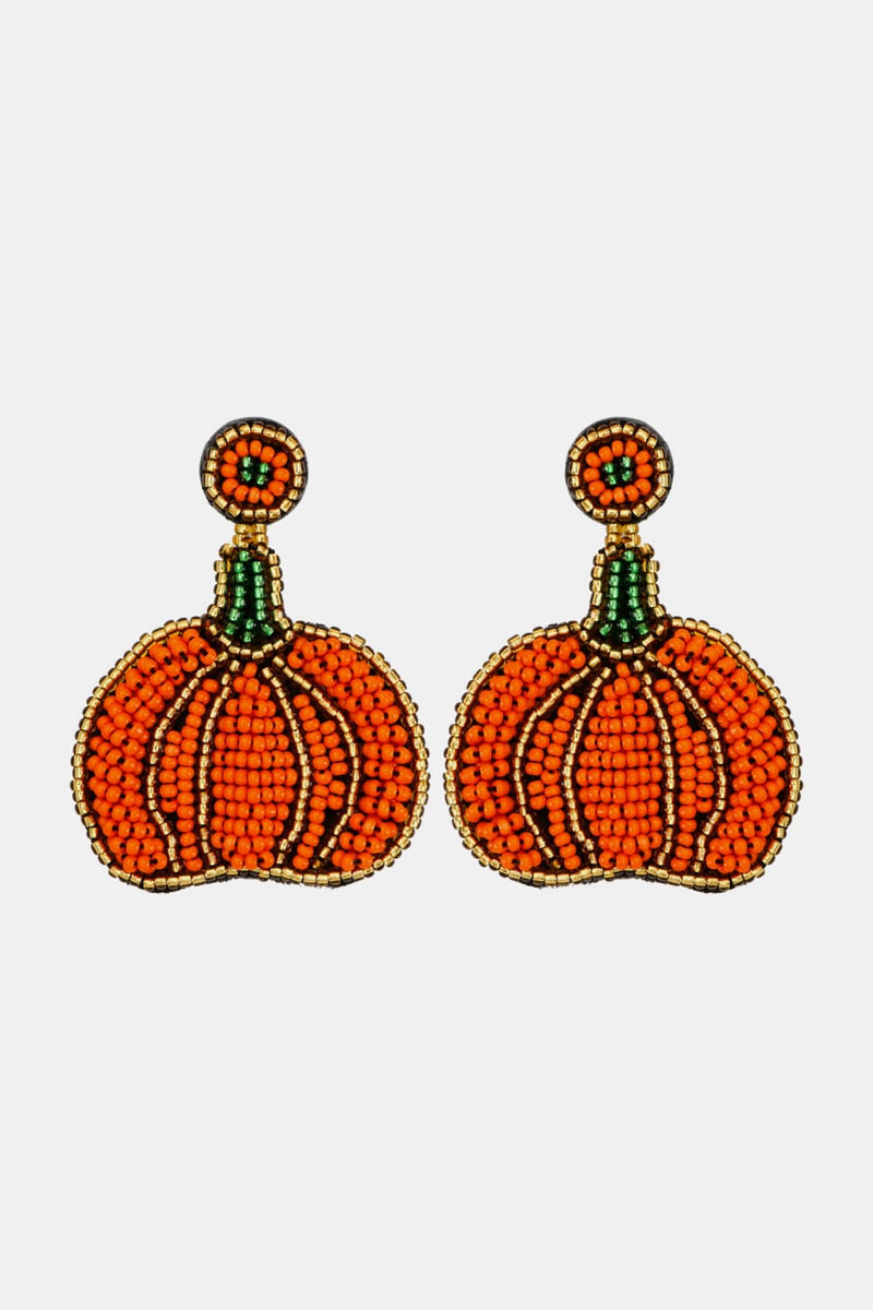 Beads Detail Pumpkin Shape Dangle Earring