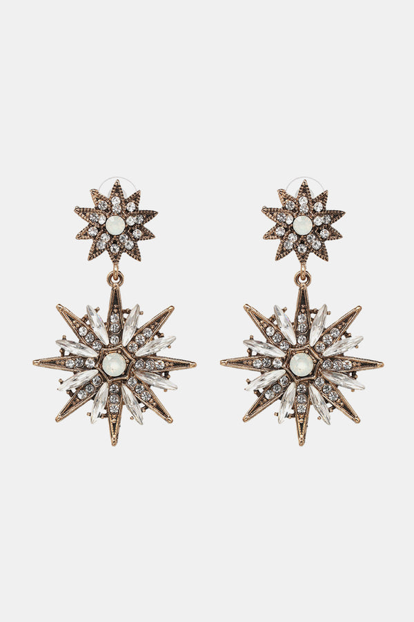 Zinc Alloy Star Shape Dangle Earrings