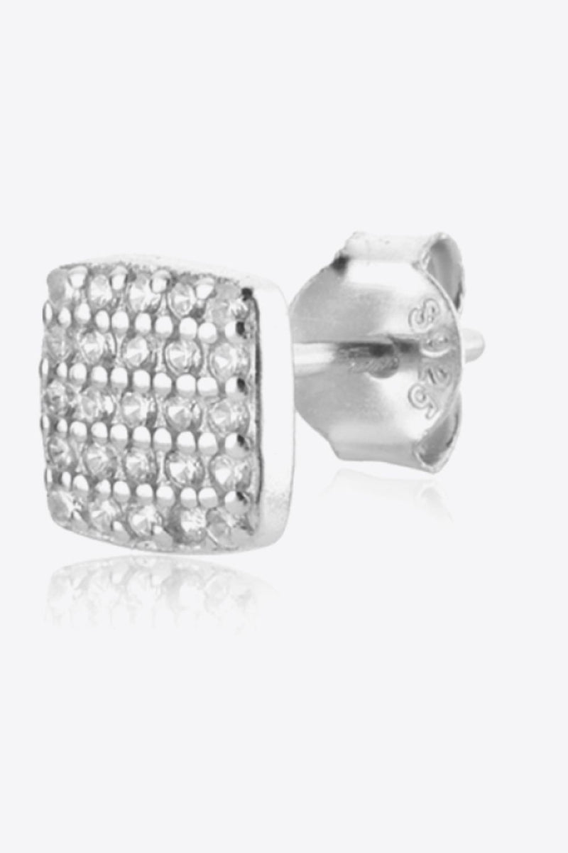 925 Sterling Silver Zircon Stud Earrings