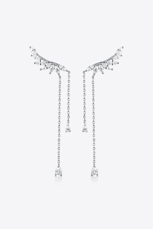 Platinum-Plated Crawl Earrings