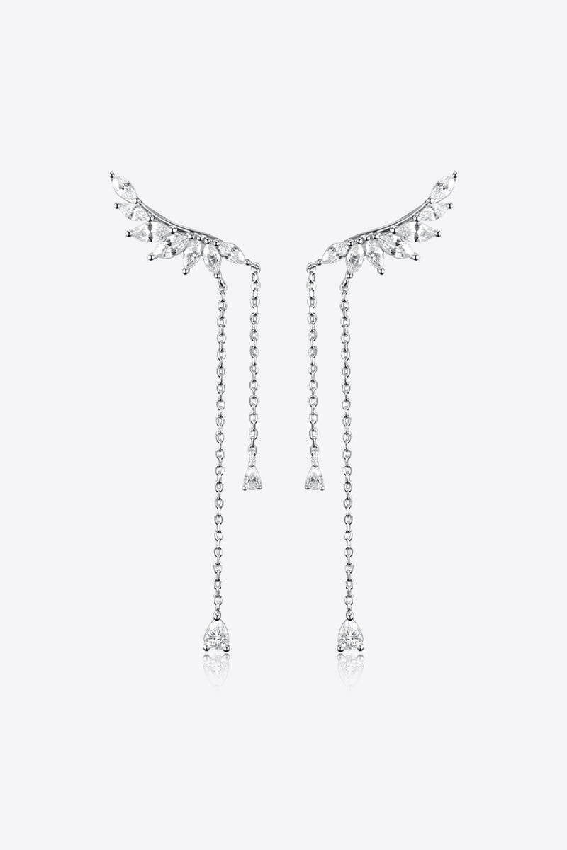 Platinum-Plated Crawl Earrings