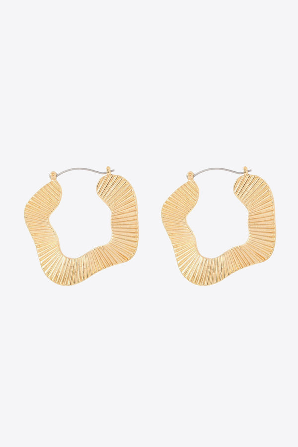 Ribbed Alloy Earrings