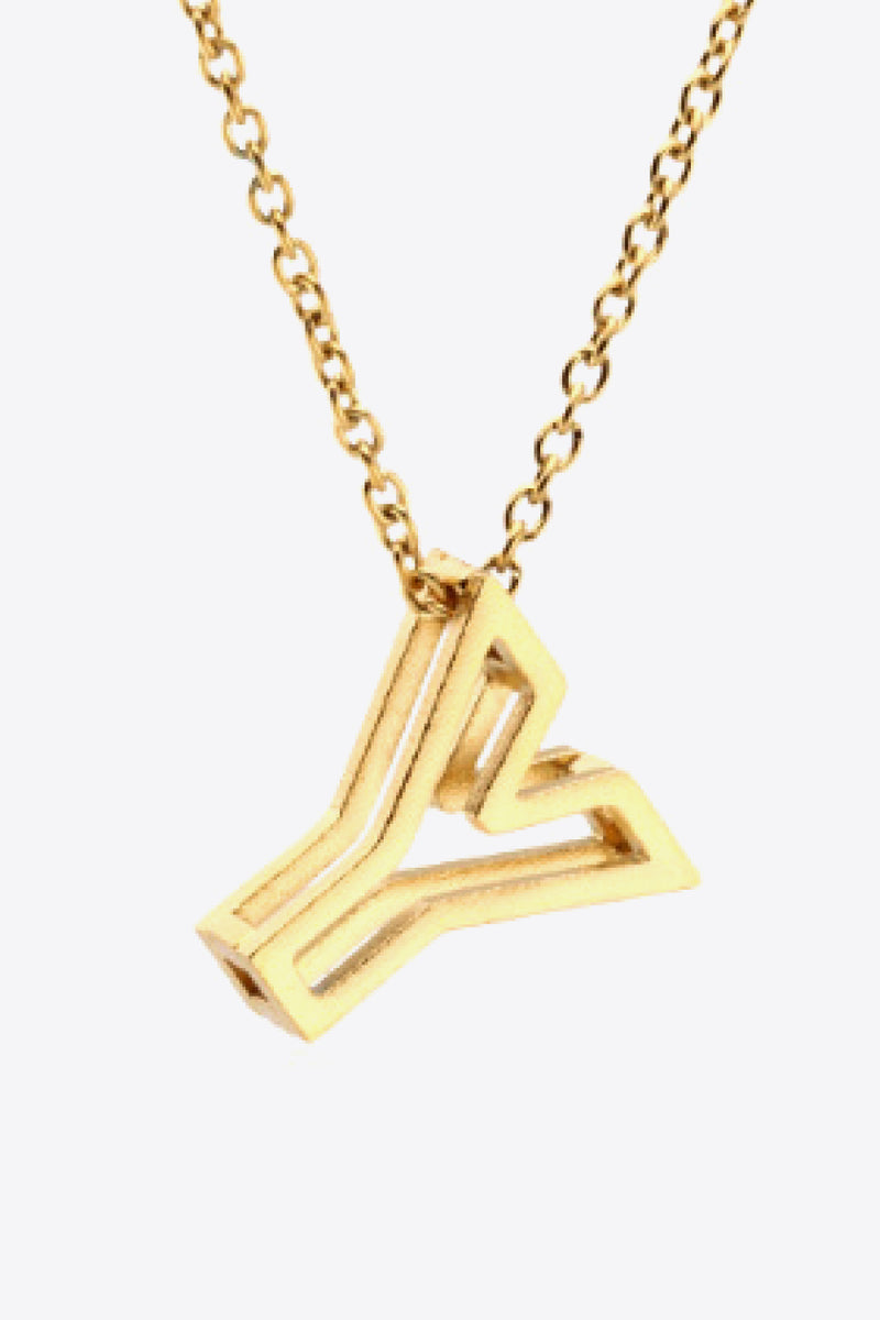 U to Z Letter Pendant Nekclace