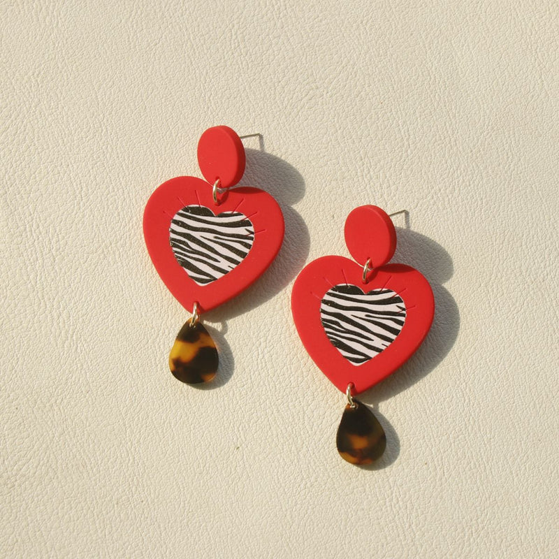 Contrast Geometric Acrylic Earrings