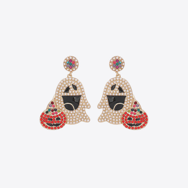 Ghost Rhinestone Alloy Earrings