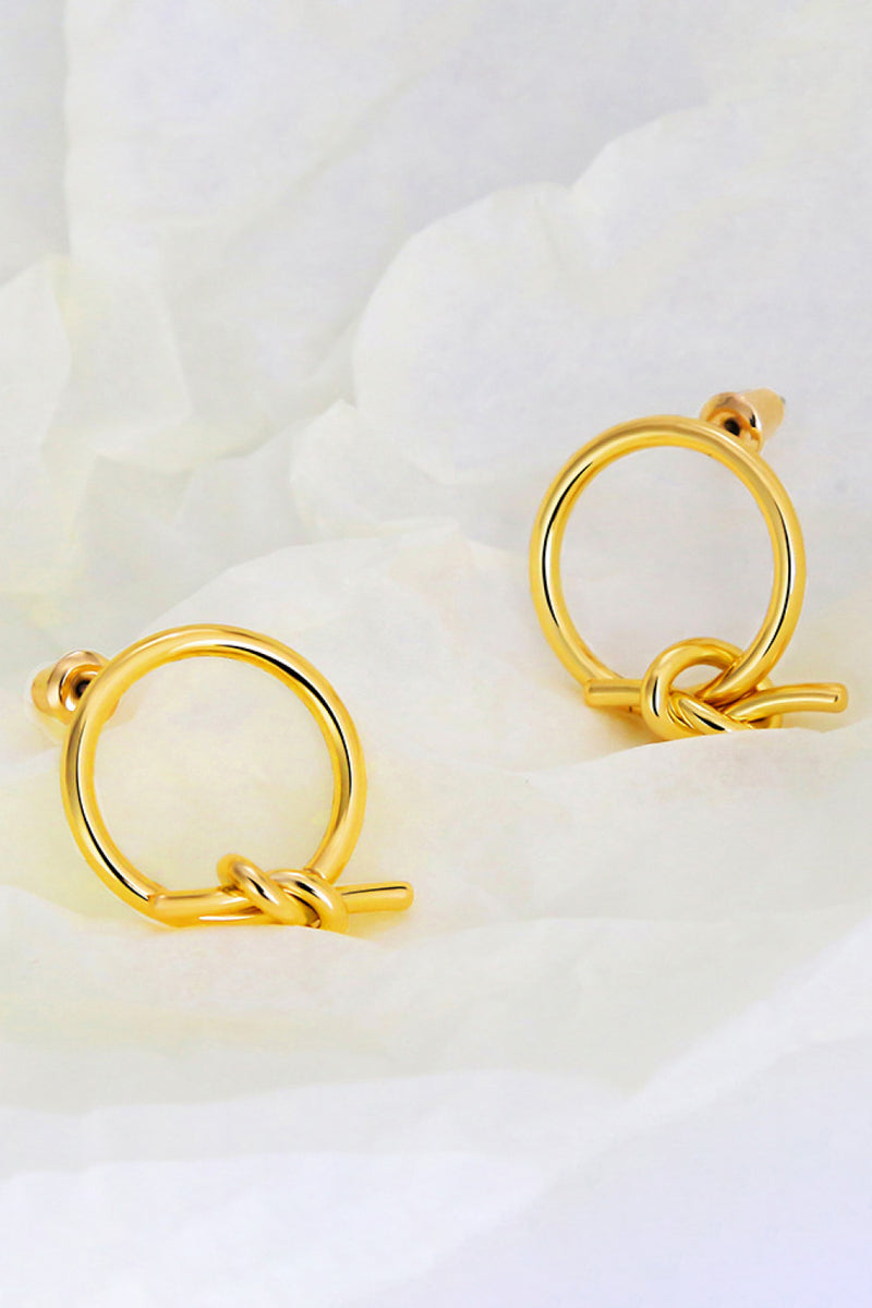 18K Gold-Plated Tied Hoop Earrings