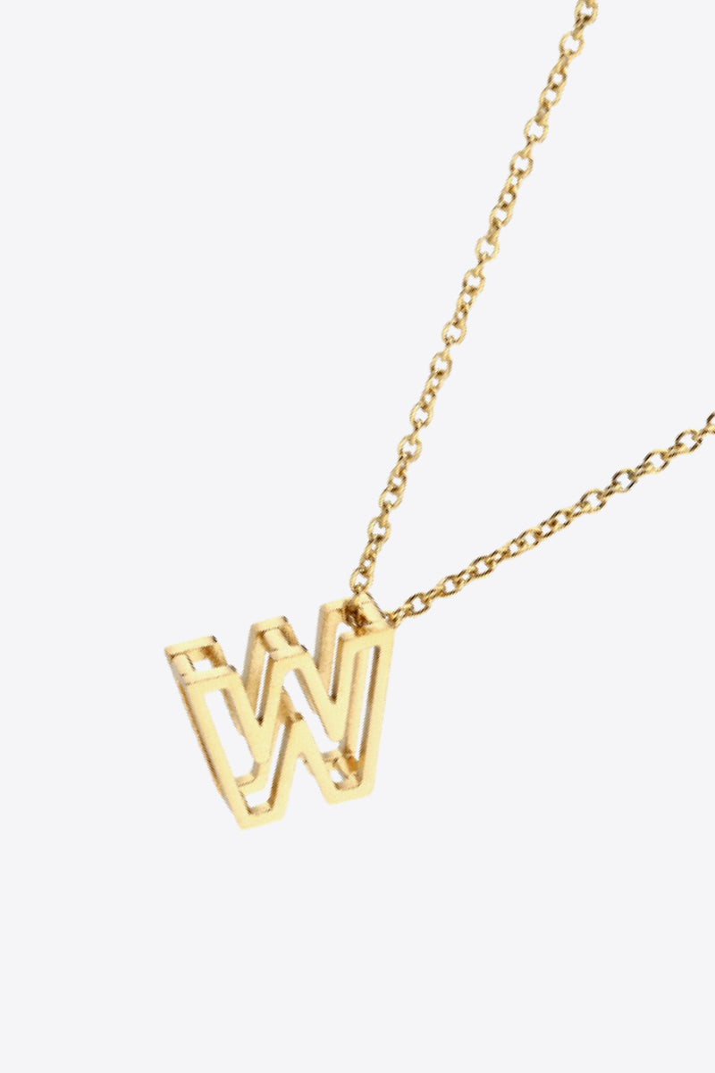 U to Z Letter Pendant Nekclace